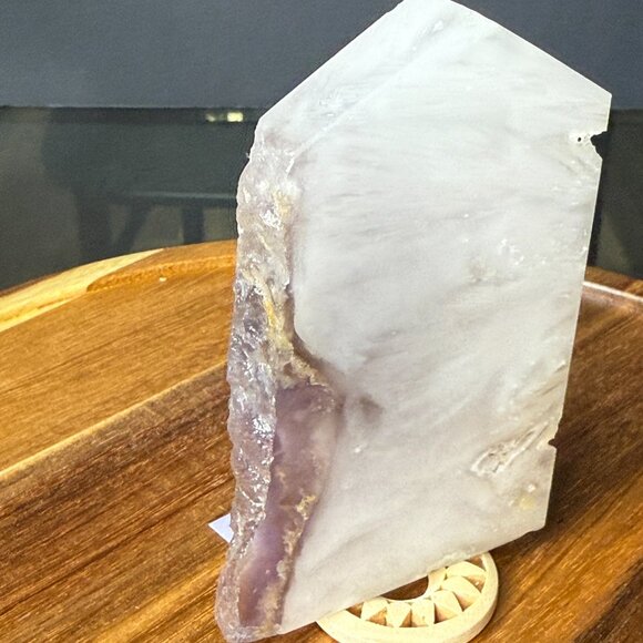 Fluorite Slab Pyrite Inclusions Feathered Display Stone Slice Natural Raw - C - Picture 10 of 16